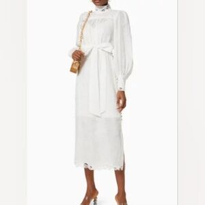 ZIMMERMANN Luminous Buttoned Smock Midi Dress size 2